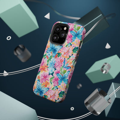 Butterflies Flowers Magsafe Cute Phone Case for Iphone Gift for Her, iPhone 16 Case iPhone 15 Pro Max Case, Iphone 14, Iphone 14 Pro Max, 13, 12