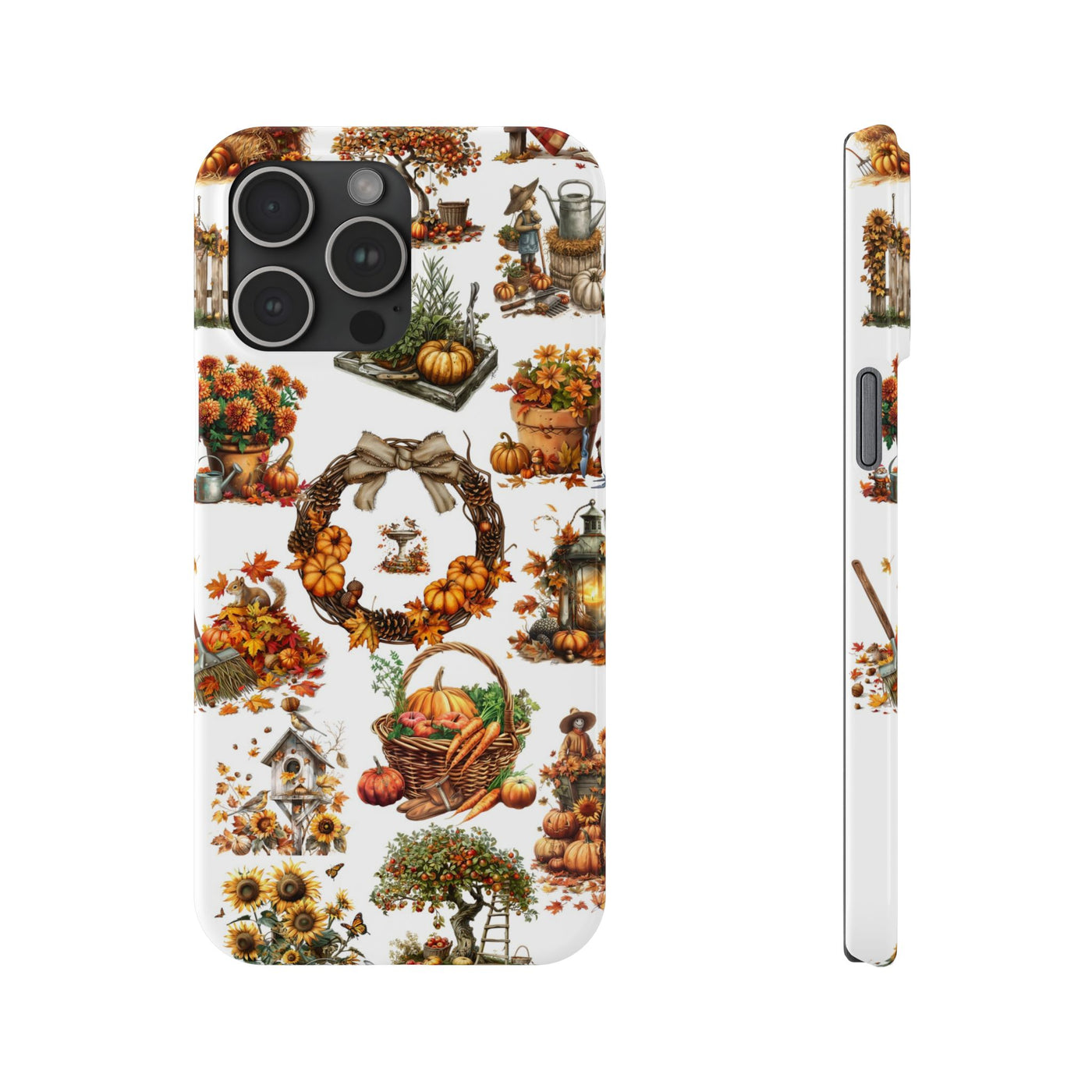 Slim Fall Leaves Collage Cute Phone Cases for Iphone | iPhone 15 Case | iPhone 15 Pro Max Case, Iphone 14, Iphone 14 Pro Max, Iphone 13, 12