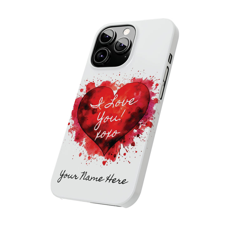 Slim Personalized Slim Cute iPhone Cases - | iPhone 15 Case | iPhone 15 Pro Max Case, Iphone 14 Case, Iphone 14 Pro Max, Iphone 13, Valentine Heart Love - Studio40ParkLane