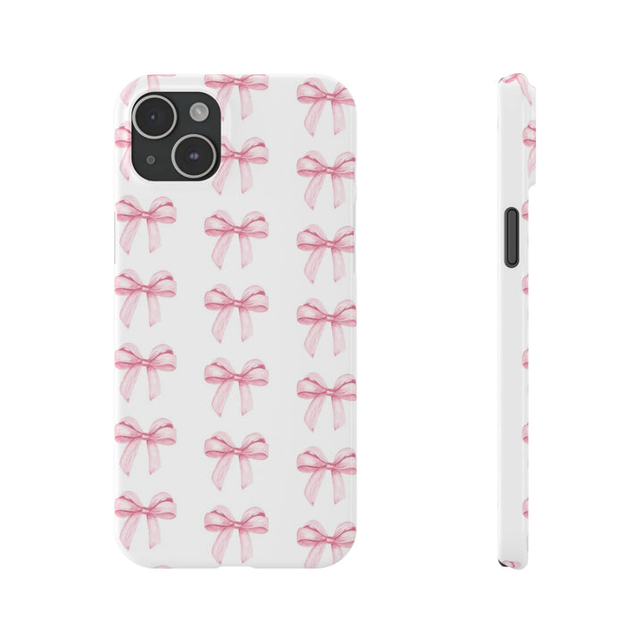 Slim Pink Bows Cute Phone Cases for Iphone 16 Pro Max | iPhone 15 Case | iPhone 15 Pro Max Case, Iphone 14, Iphone 14 Pro Max, Iphone 13 12 11 8 7 - Studio40ParkLane