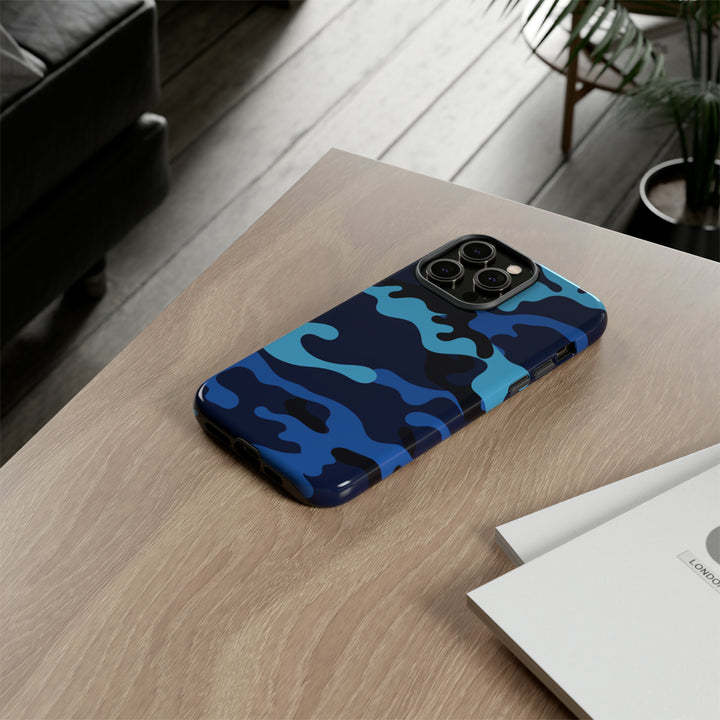 Cool Phone Case | Blue Camouflage, For iPhone 15 Case | iPhone 15 Pro Case, Iphone 14 Case, Iphone 14 Pro Max Case, Protective Iphone Case - Studio40ParkLane