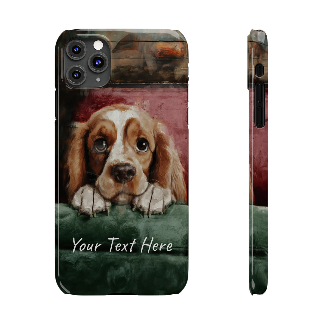 Slim Personalized Cute iPhone Cases - | iPhone 15 Case | iPhone 15 Pro Max Case, Iphone 14 Case, Iphone 14 Pro Max, Iphone 13, Cocker Spaniel Dog - Studio40ParkLane