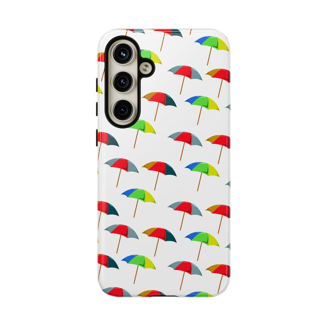 Cute Samsung Phone Case | Aesthetic Samsung Phone Case | Galaxy S23, S22, S21, S20 | Colorful Beach Parasols, Protective Phone Case - Studio40ParkLane