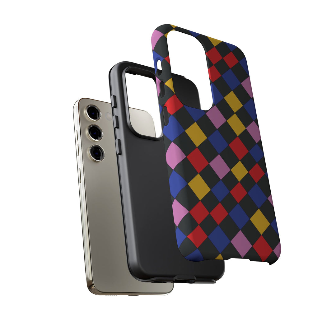 Aesthetic Tough Colorful Checkerboard Phone Case Premium - For iPhone 17 Pro Max iPhone 16 Pro iPhone 15 Iphone 14 Plus 13 Pro 12 11 10 XR - Studio40ParkLane