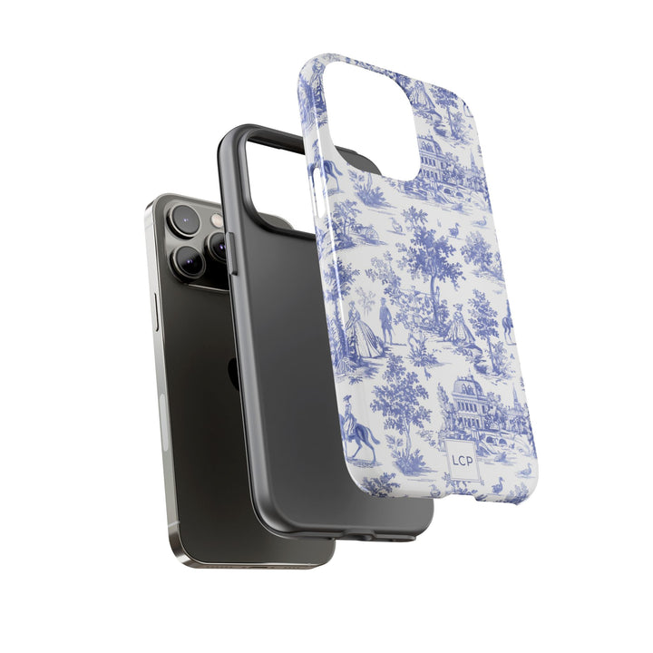 Personalized Custom French Toile Tough Cute Phone Case For Apple iPhone 18, 17, 16, 15 14, Pro Max, Samsung Galaxy S26, S25, S24 Plus Ultra