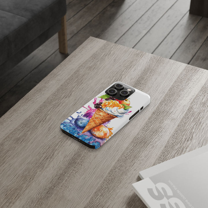 Slim Summer Ice Cream Cone Slim Cute Phone Cases for Iphone | iPhone 15 Case | iPhone 15 Pro Max Case, Iphone 14, Iphone 14 Pro Max, Iphone 13 - Studio40ParkLane