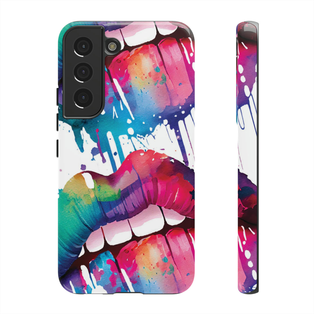 Cute Samsung Phone Case | Aesthetic Samsung Phone Case | Smile Lips Colorful | Galaxy S23, S22, S21, S20 | Luxury Double Layer | Cool - Studio40ParkLane