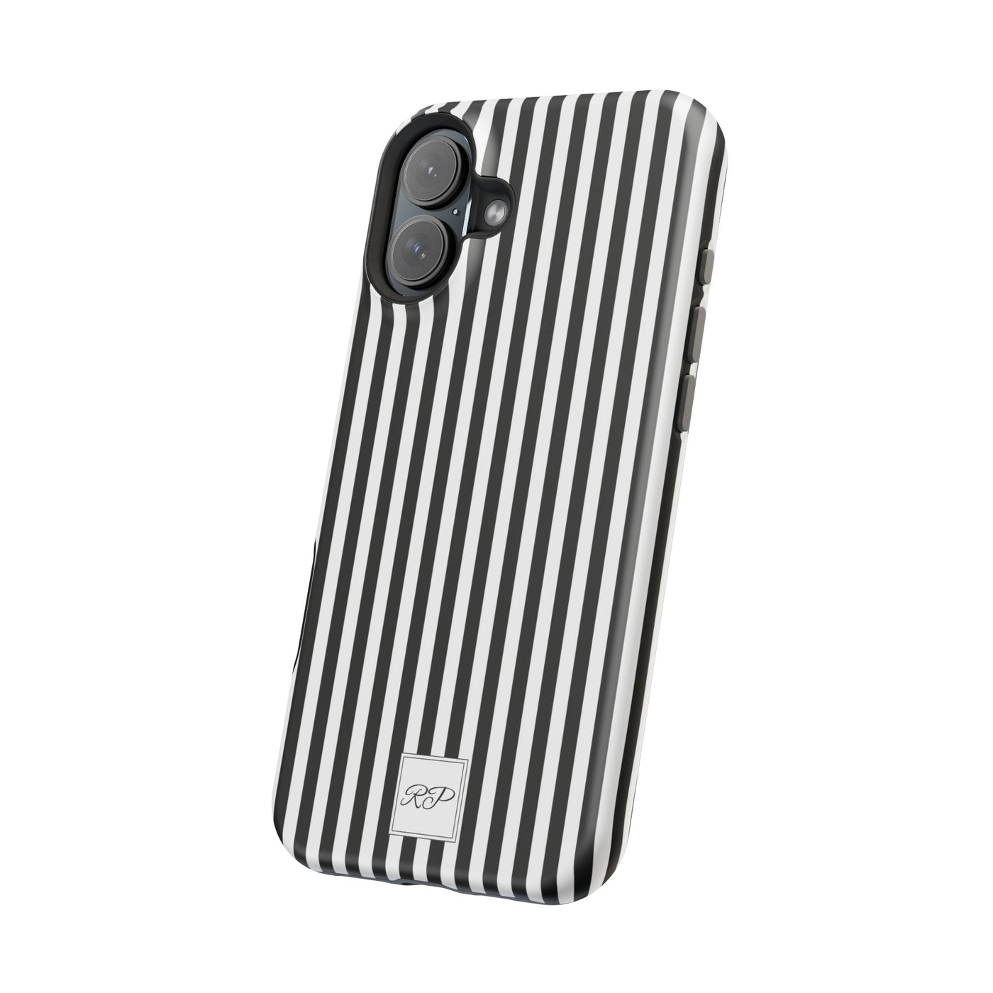 Custom Personalized Black White Striped Magsafe Phone Case for Iphone 17 - | iPhone 16 Pro Max Case | iPhone 15 Case Iphone 14 13 12 11 10 - Studio40ParkLane