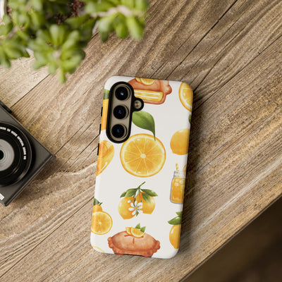 Impact Resistant, Lemon Fruit Pie, Cute Phone Cases for Samsung S24, S23, S22, S21, IPhone 15 pro Iphone 14 pro Iphone 13 IPhone 12 Iphone 11