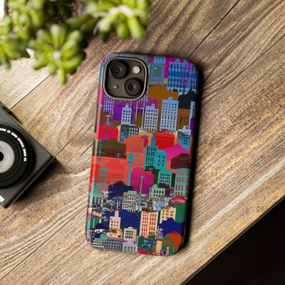 Cute Samsung Case | Cool Iphone Case | Summer City Skyline, Samsung S24, S23, S22, S21, IPhone 15 Case | Iphone 14 Case, Iphone 13 Case