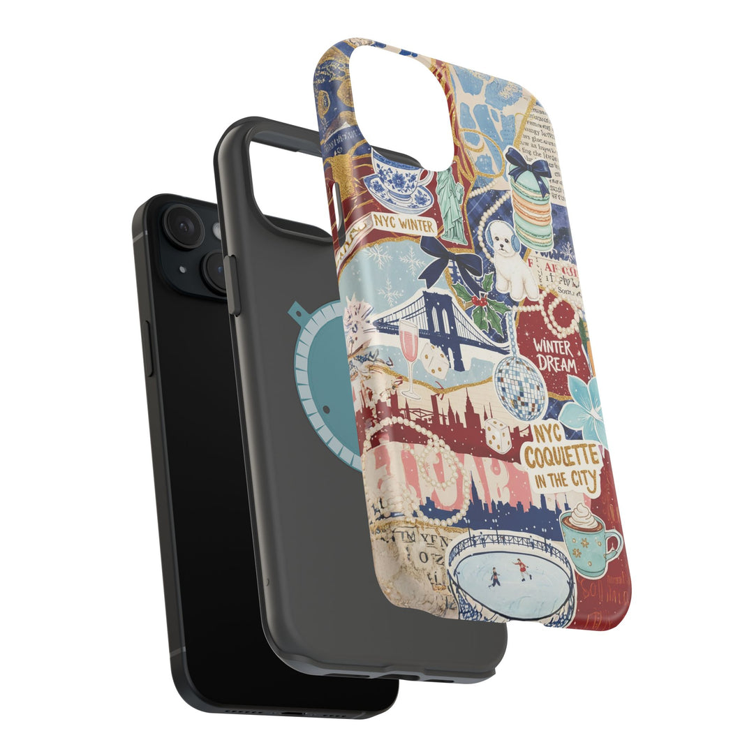 New York Winter Coquette Collage Tough Magsafe Cute Phone Cases for Iphone | iPhone 17 Pro Max Case, Iphone 16, Iphone 15 14 13 12 11 10 9