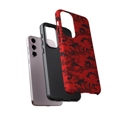 Impact Resistant, Red Camo Camouflage, Cute Phone Cases for Samsung S24, S23, S22, S21, IPhone 15 pro Iphone 14 pro Iphone 13 IPhone 12 Iphone 11