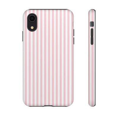 Tough Premium Sweet Pink Stripes Phone Case Gift for Her - For Apple iPhone 16 Pro Max 16e iPhone 15 Pro iPhone Iphone 14 Plus 13 Pro 12 SE XR - Studio40ParkLane