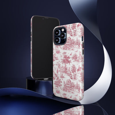 Premium Tough French Toile Gift for Her Cute Phone Cases for Samsung S25, S24, S23, S22, S21 Iphone, 16, 15, 14, 13, 12 Plus Max Pro Ultra - Studio40ParkLane
