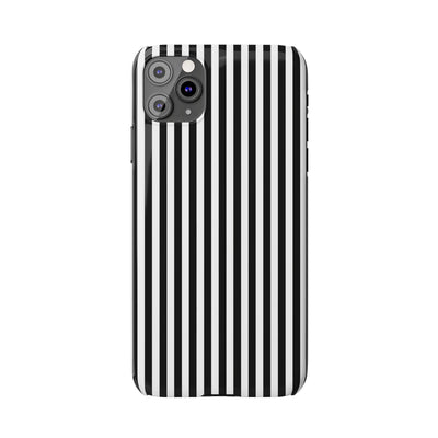 Slim Black White Striped Cute Phone Case for Iphone 16 - | iPhone 15 Pro Max Case | iPhone 14 Case Iphone 13 12 11 10 9 8 7 Gift for Her - Studio40ParkLane