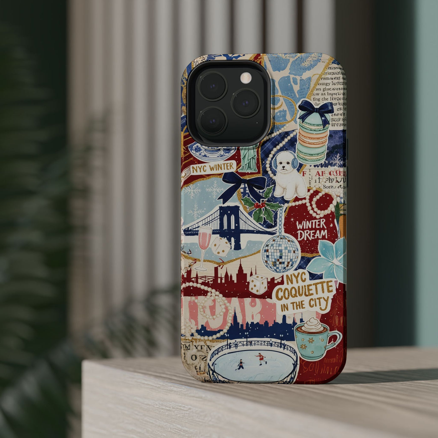 New York Winter Coquette Collage Tough Magsafe Cute Phone Cases for Iphone | iPhone 17 Pro Max Case, Iphone 16, Iphone 15 14 13 12 11 10 9