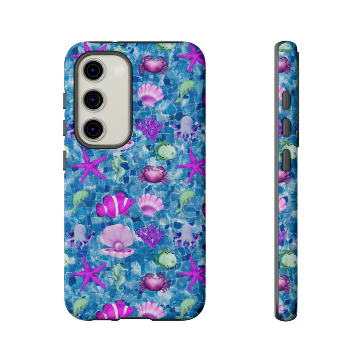 Cute Samsung Phone Case | Aesthetic Samsung Phone Case | Galaxy S23, S22, S21, S20 | Blue Pink Under The Sea, Protective Phone Case - Studio40ParkLane