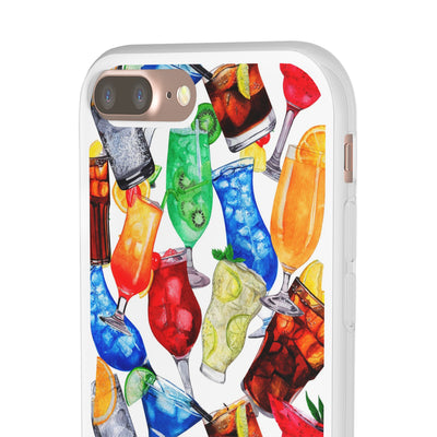 Cute Flexi Phone Cases, For Iphones and Samsung Galaxy Phones, Tropical Summer Fruit Cocktails, Galaxy S23 Phone Case, Samsung S22 Case, Samsung S21, Iphone 15, Iphone 14, Iphone 13