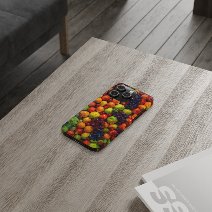 Slim Cute Phone Cases for Iphone | iPhone 15 Case | iPhone 15 Pro Max Case, Iphone 14, Iphone 14 Pro Max, Iphone 13, Summer Assorted Fruits - Studio40ParkLane