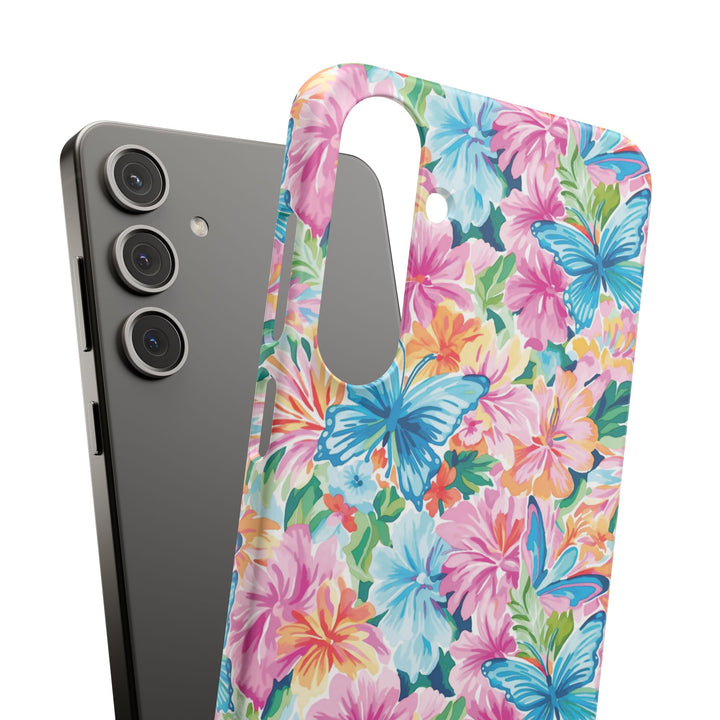 Sleek Snap Butterflies Flowers Cute Phone Case for iPhone 16 15 14 13 12 11 X Xs Max Xr Pro Plus Samsung Galaxy S24 S23 S22 S21 S20 Ultra