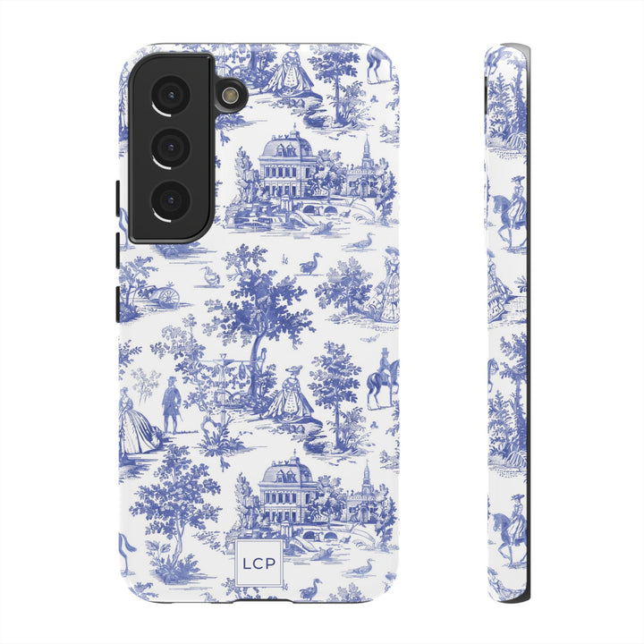 Personalized Custom French Toile Tough Cute Phone Case For Apple iPhone 18, 17, 16, 15 14, Pro Max, Samsung Galaxy S26, S25, S24 Plus Ultra