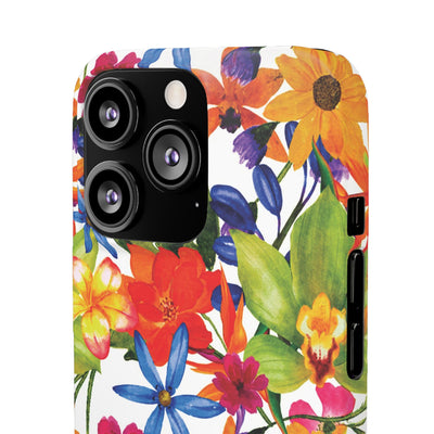 Snap Spring Flowers Cute Phone Cases for Samsung S24, S23, S22, S21, S20, Plus and Ultra, Iphone 16 Pro Max, Iphone 15, 14, 13, 12, 11, 10 - Studio40ParkLane