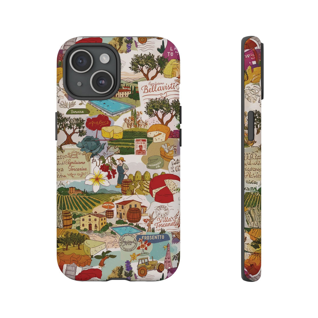 Italy Tuscany Coquette Collage Tough Premium Phone Case - For iPhone 17 Pro Max iPhone 16 Pro iPhone 15 Iphone 14 Plus 13 Pro 12 11 10 XR - Studio40ParkLane