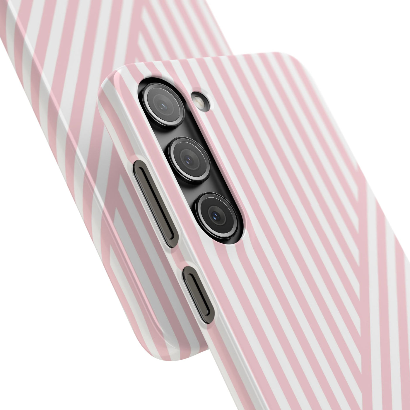 Aesthetic Sweet Pink Stripes Cute Phone Case Sleek Snap - For iPhone 17 Pro Max iPhone 16 Pro iPhone 15 Iphone 14 Plus 13 Pro 12 11 10 Gift