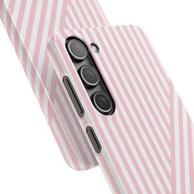 Aesthetic Sweet Pink Stripes Cute Phone Case Sleek Snap - For iPhone 17 Pro Max iPhone 16 Pro iPhone 15 Iphone 14 Plus 13 Pro 12 11 10 Gift