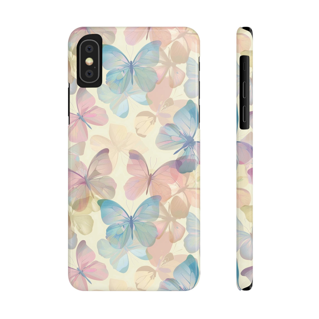 Slim Cute Phone Cases for Iphone - | iPhone 15 Case | iPhone 15 Pro Max Case, Iphone 14 Case, Iphone 14 Pro Max, Iphone 13, Summer Pastel Butterflies - Studio40ParkLane