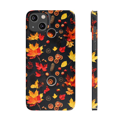 Slim Cute Fall Leaves Collage Phone Cases for Iphone | iPhone 15 Case | iPhone 15 Pro Max Case, Iphone 14, Iphone 14 Pro Max, Iphone 13, Iphone 16