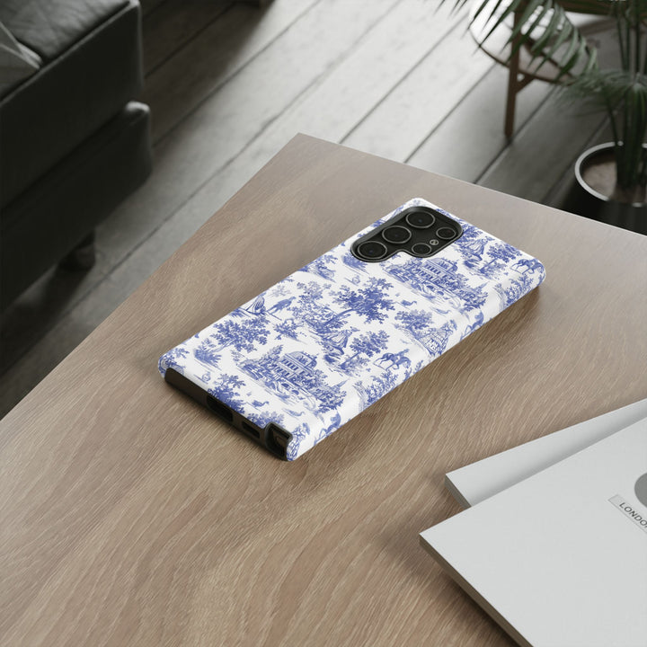 French Toile Premium Tough Phone Case, Timeless Cute Phone Case for Samsung Galaxy S25 S24 S23 Ultra &amp; iPhone 16 15 Pro Max - Studio40ParkLane
