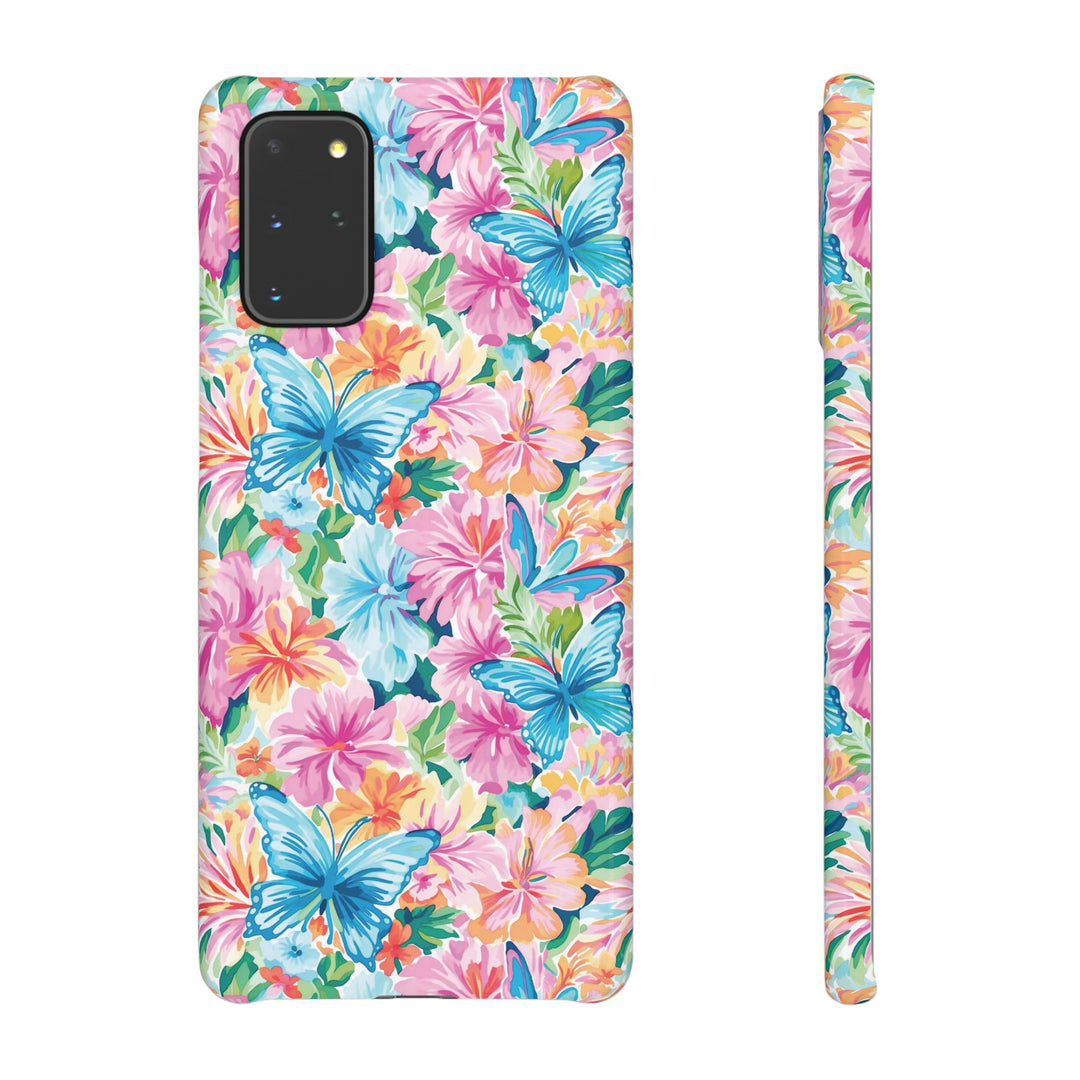 Sleek Snap Butterflies Flowers Cute Phone Case for iPhone 16 15 14 13 12 11 X Xs Max Xr Pro Plus Samsung Galaxy S24 S23 S22 S21 S20 Ultra