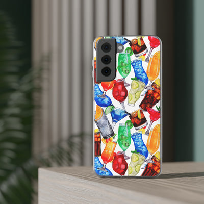 Cute Flexi Phone Cases, For Iphones and Samsung Galaxy Phones, Tropical Summer Fruit Cocktails, Galaxy S23 Phone Case, Samsung S22 Case, Samsung S21, Iphone 15, Iphone 14, Iphone 13