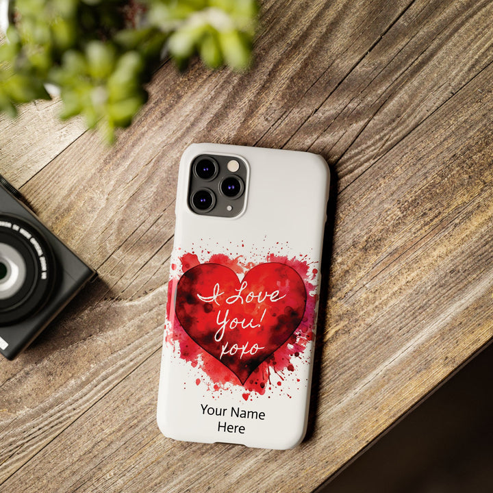 Slim Custom Personalized Valentine Love Gift for Her Cute Phone Cases for Iphone 16 Pro Max | iPhone 15 Case | iPhone 15 Pro Max Case, Iphone 14, 13, 12, 11, 10, 8, 7 - Studio40ParkLane