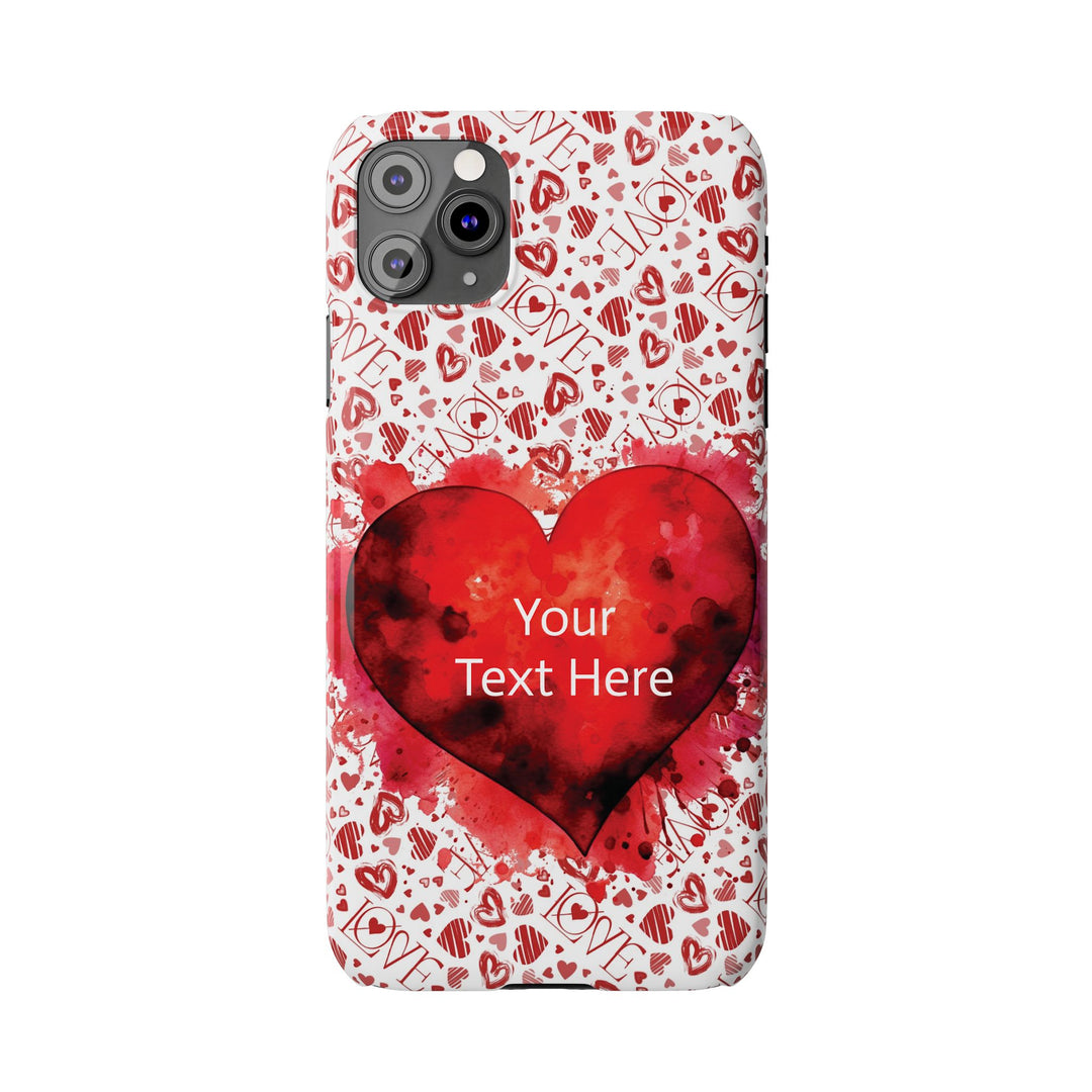 Slim Cute Phone Cases for Iphone - | iPhone 15 Case | iPhone 15 Pro Max Case, Iphone 14 Case, Iphone 14 Pro Max, Iphone 13, Valentine Hearts Love - Studio40ParkLane