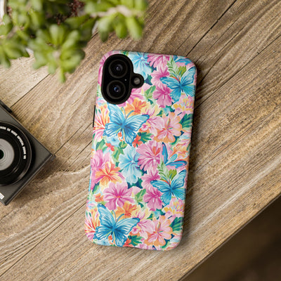 Premium Tough Butterflies Flowers Cute Phone Cases for Samsung S24, S23, S22, S21, S20, Plus and Ultra, Iphone 16 Pro Max,15, 14, 13, 12, 11, 10