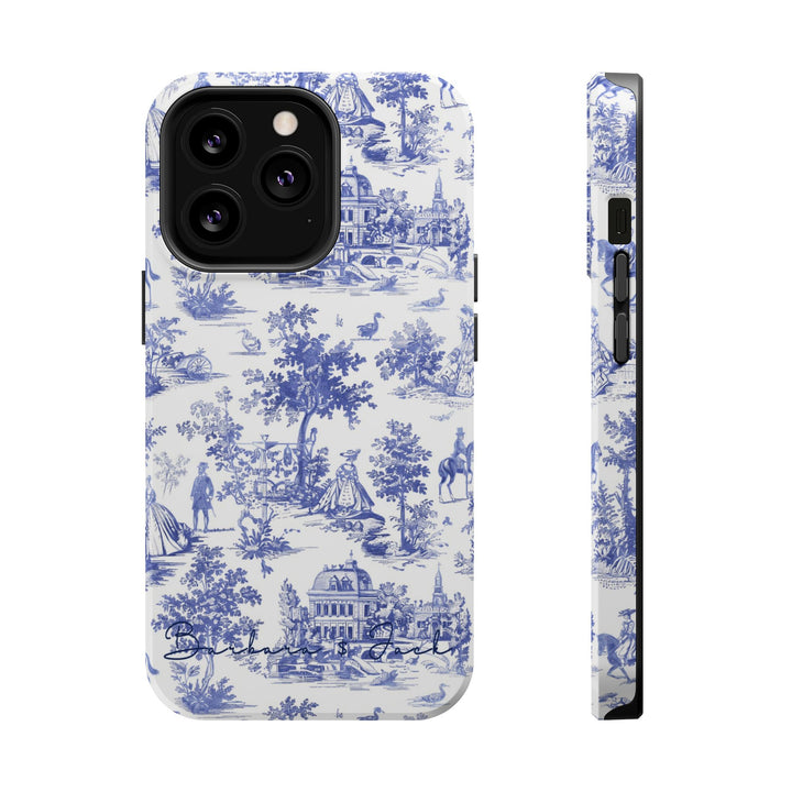 Magsafe French Toile Personalized Initial Custom Gift Cute Phone Cases for Iphone 16 Pro Max | iPhone 15, Pro Max Case, Iphone 14, 13, 12, 11, 10 - Studio40ParkLane