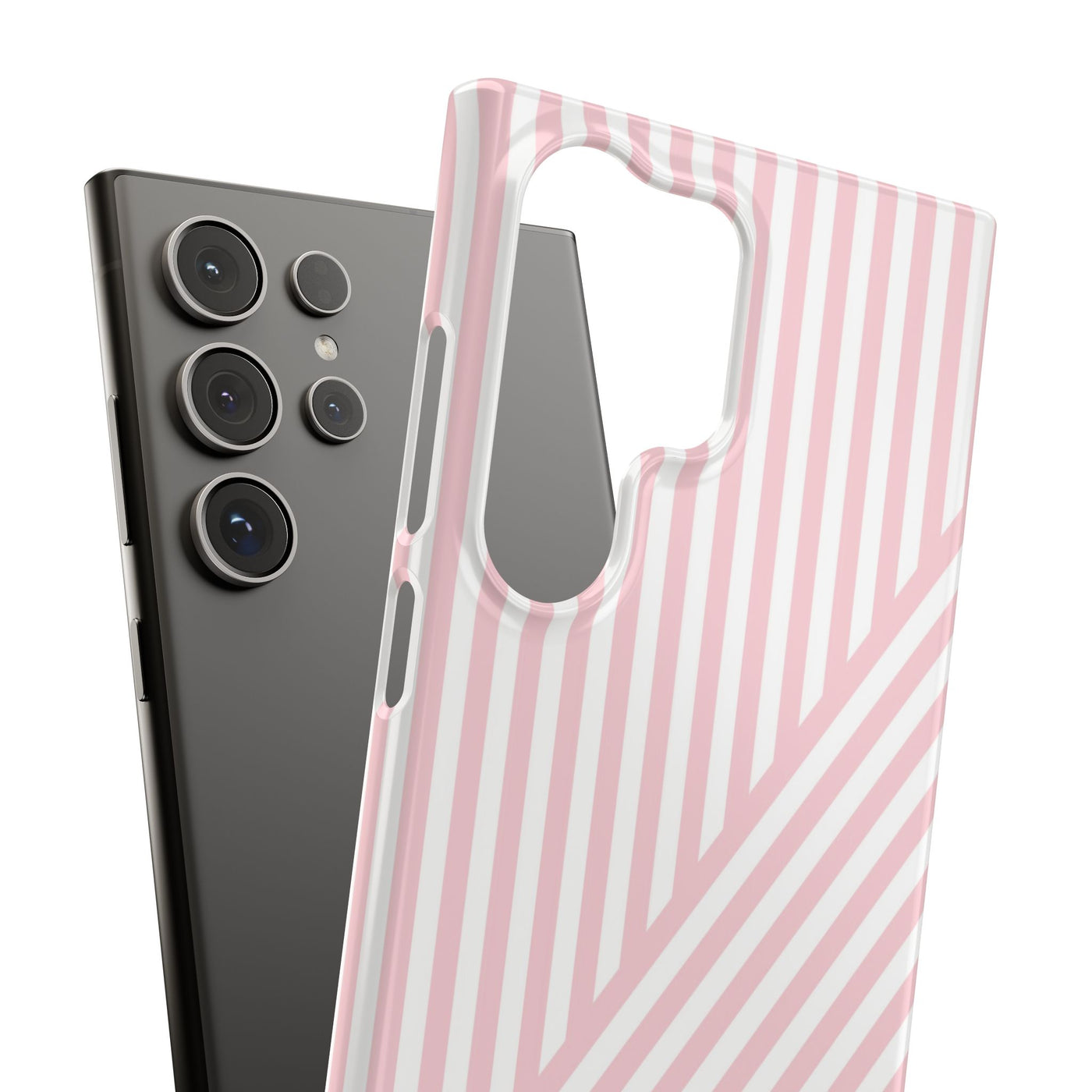 Aesthetic Sweet Pink Stripes Cute Phone Case Sleek Snap - For iPhone 17 Pro Max iPhone 16 Pro iPhone 15 Iphone 14 Plus 13 Pro 12 11 10 Gift