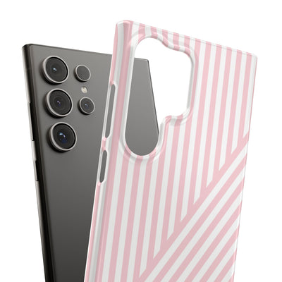 Aesthetic Sweet Pink Stripes Cute Phone Case Sleek Snap - For iPhone 17 Pro Max iPhone 16 Pro iPhone 15 Iphone 14 Plus 13 Pro 12 11 10 Gift