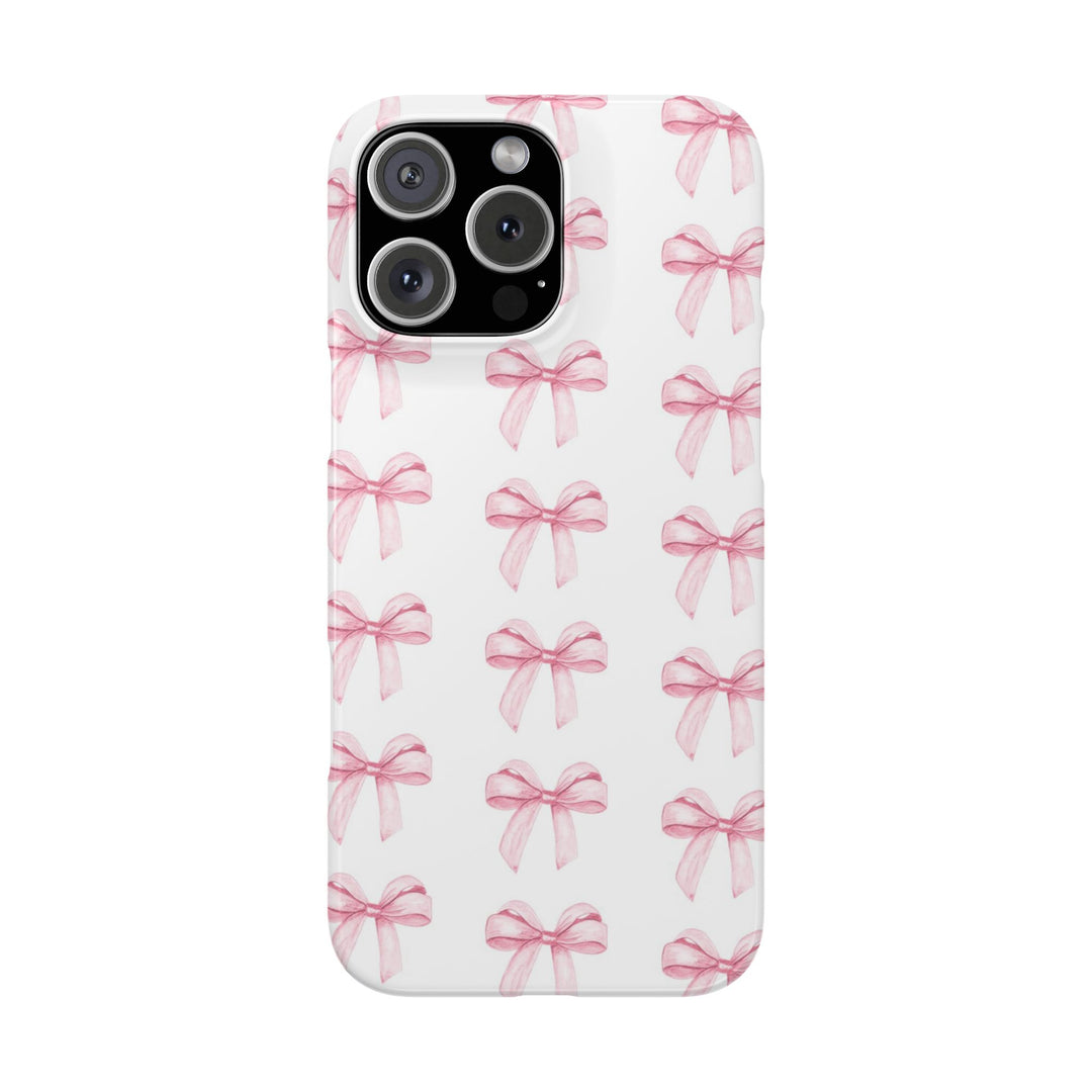 Slim Pink Bows Cute Phone Cases for Iphone 16 Pro Max | iPhone 15 Case | iPhone 15 Pro Max Case, Iphone 14, Iphone 14 Pro Max, Iphone 13 12 11 8 7 - Studio40ParkLane