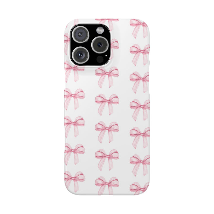 Slim Pink Bows Cute Phone Cases for Iphone 16 Pro Max | iPhone 15 Case | iPhone 15 Pro Max Case, Iphone 14, Iphone 14 Pro Max, Iphone 13 12 11 8 7 - Studio40ParkLane