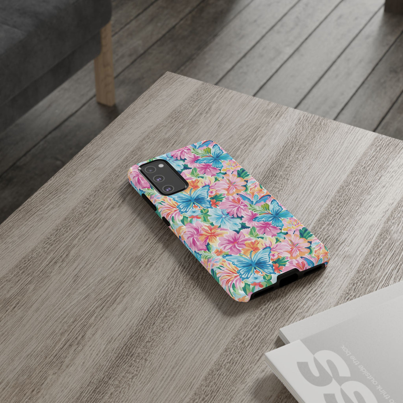 Premium Tough Butterflies Flowers Cute Phone Cases for Samsung S24, S23, S22, S21, S20, Plus and Ultra, Iphone 16 Pro Max,15, 14, 13, 12, 11, 10