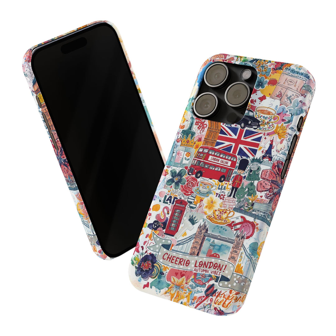 Slim London England Coquette Collage Cute Phone Case for Iphone 17 - | iPhone 16 Pro Max Case | iPhone 15 Case Iphone 14 13 12 11 10 9 8 7 - Studio40ParkLane