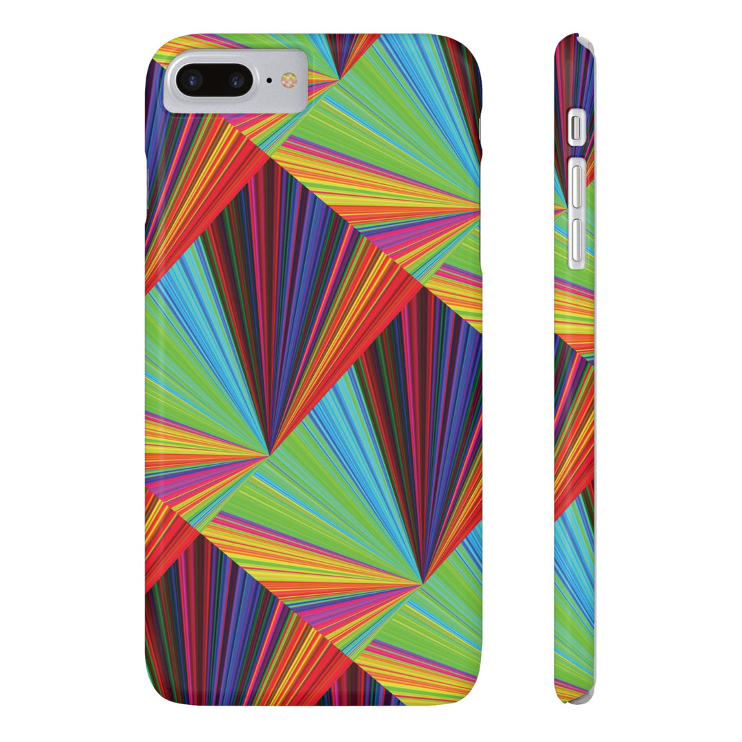 Slim Triangle Kaleidoscope Colors Gift for Her Cute Phone Cases for Iphone 16 Case | iPhone 15 Case | iPhone 15 Pro Max Case, Iphone 14, Iphone 14 Pro Max, Iphone 13, 12, 11, 10, 8,7 - Studio40ParkLane