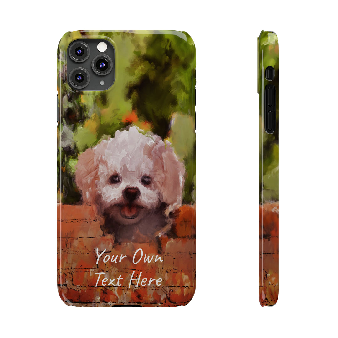Slim Personalized Cute iPhone Cases - | iPhone 15 Case | iPhone 15 Pro Max Case, Iphone 14 Case, Iphone 14 Pro Max, Iphone 13, Bichon Frise Dog - Studio40ParkLane
