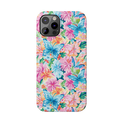 Slim Butterflies Flowers Gift for Her Cute Phone Cases for Iphone 16 Pro Max | iPhone 15 Case | iPhone 15 Pro Max Case, Iphone 14, 13, 12, 11, 10, 8, 7