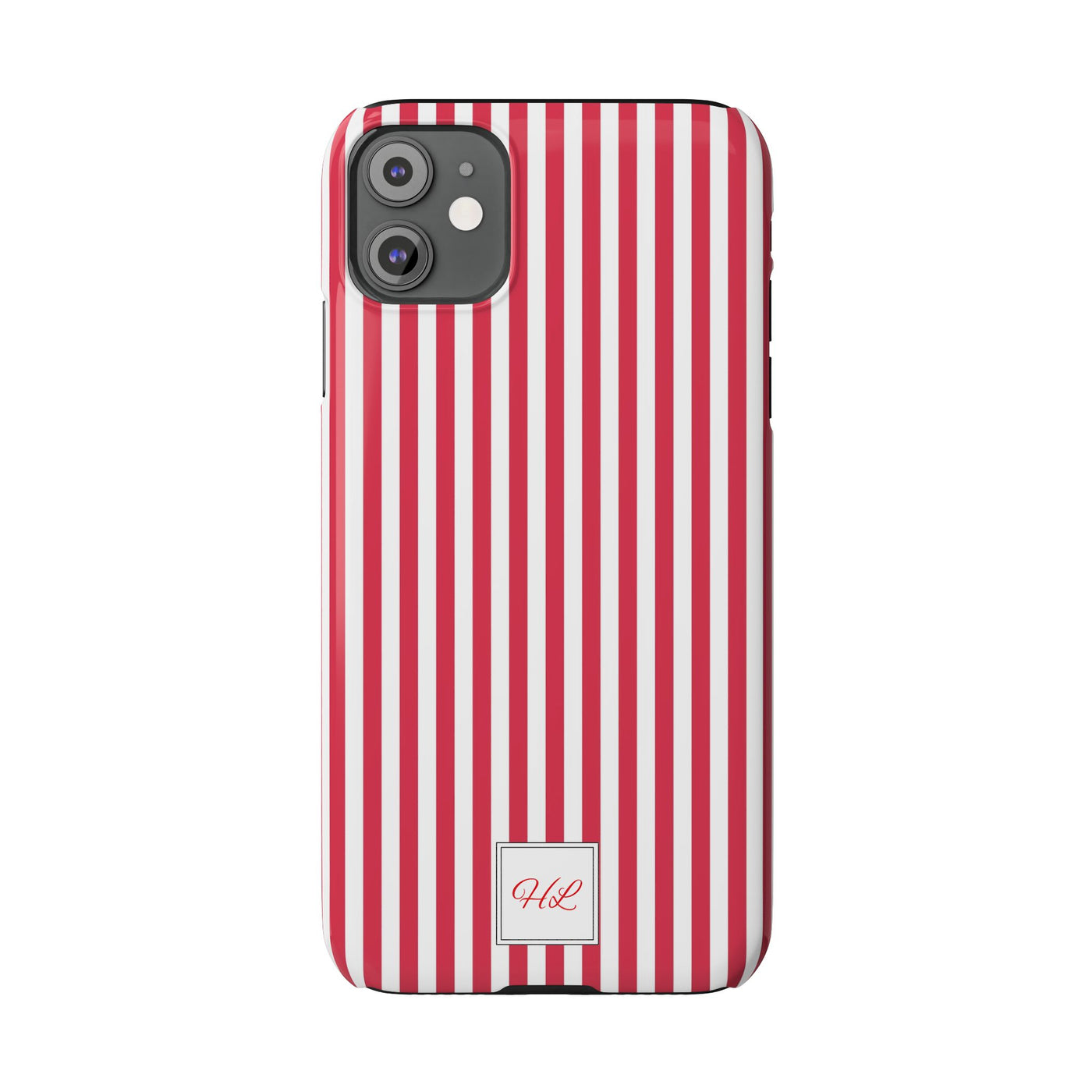 Slim Custom Personalized Winterberry Red Striped Phone Case for Iphone 17 - | iPhone 16 Pro Max Case | iPhone 15 Case Iphone 14 13 12 11 10 9 8 - Studio40ParkLane