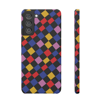 Colorful Checkerboard Cute Phone Case - Sleek Snap - for iPhone 16 15 14 13 12 11 Max Pro Plus Samsung Galaxy S24 S23 S22 S21 S20 Plus Ultra - Studio40ParkLane