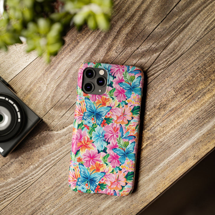 Slim Butterflies Flowers Gift for Her Cute Phone Cases for Iphone 16 Pro Max | iPhone 15 Case | iPhone 15 Pro Max Case, Iphone 14, 13, 12, 11, 10, 8, 7 - Studio40ParkLane